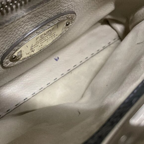 Auth FENDI Peekaboo Iconic Medium/Selleria 8BN290-Q0J Dark Gray Roman Leather - Picture 16 of 16